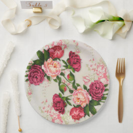 Roze Borden voor rozenpapier Papieren Bordje