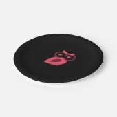 Roze Borden voor walspapier Papieren Bordje (Gekanteld)