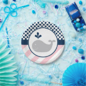 Roze Borden voor walvispapier Papieren Bordje (Feest)