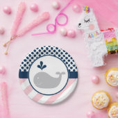 Roze Borden voor walvispapier Papieren Bordje (Feest)