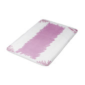 Roze Border Badmat met Centre Stripe Design (Gekanteld)