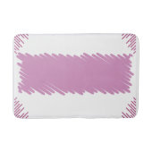 Roze Border Badmat met Centre Stripe Design (Voorkant)