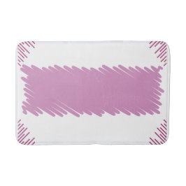 Roze Border Badmat met Centre Stripe Design