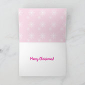 Roze Border Collie Kerst Kaart (Binnen)