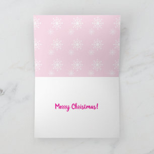 Roze Border Collie Kerst Kaart