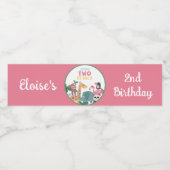 Roze Born Two Be Wild  Waterfles Etiket (Enkel label)