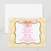 Roze borst repetitie binnenste uitnodiging (Voorkant / Achterkant)