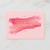 ROZE Borstel Dank u & Korting Visitekaartje (Voorkant)