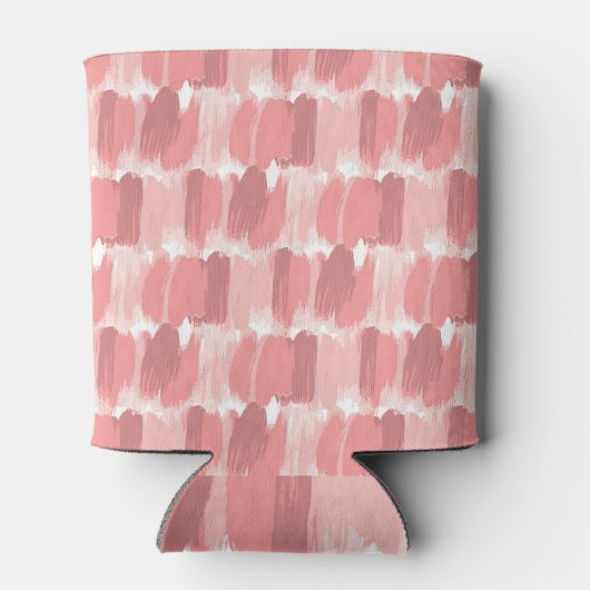 Roze borstel streken oliepatroon blikjeskoeler (Achterkant)