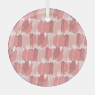 Roze borstel streken oliepatroon glas ornament