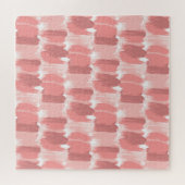 Roze borstel streken oliepatroon legpuzzel (Horizontaal)