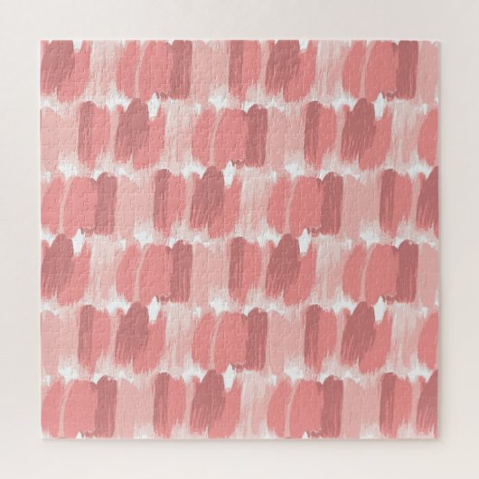 Roze borstel streken oliepatroon legpuzzel (Verticaal)