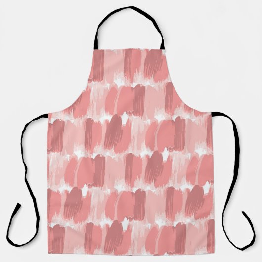 Roze borstel streken oliepatroon schort (Voorkant)