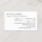 Roze Borstels Make-up Artiest Cosmetisch Visitekaartje (Achterkant)