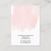 Roze borstelslag logo sierjuwelen die ketting verd visitekaartje (Achterkant)