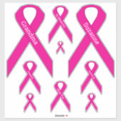 [Roze] Borstkanker Awareness Lint Vinyl Decal Sticker (Vel)
