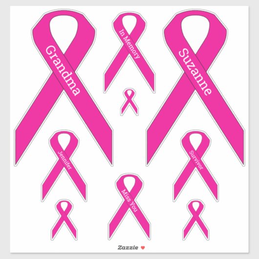 [Roze] Borstkanker Awareness Lint Vinyl Decal Sticker (Vel)