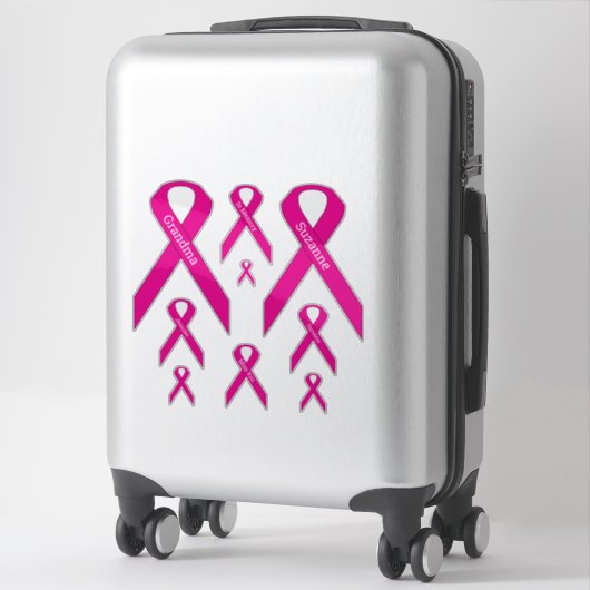 [Roze] Borstkanker Awareness Lint Vinyl Decal Sticker (Koffer)