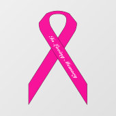 [Roze] Borstkanker Bewustmakingsring rond het lint Raamsticker (Vel)
