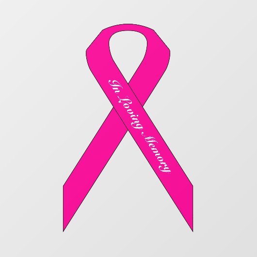 [Roze] Borstkanker Bewustmakingsring rond het lint Raamsticker (Vel)