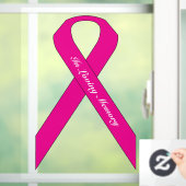 [Roze] Borstkanker Bewustmakingsring rond het lint Raamsticker (Huis)