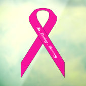 [Roze] Borstkanker Bewustmakingsring rond het lint Raamsticker (Vel 3)