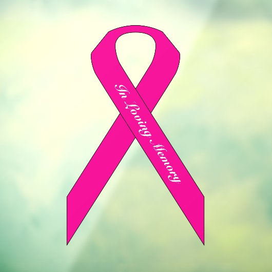 [Roze] Borstkanker Bewustmakingsring rond het lint Raamsticker (Vel 3)