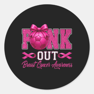 Roze borstkanker bewustzijn Coquette strik en Ronde Sticker