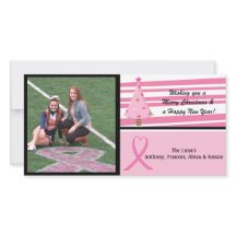 Roze Borstkanker Bewustzijn Foto Christmas Kaart