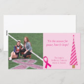 Roze Borstkanker Bewustzijn Foto Christmas Kaart (Voorkant / Achterkant)