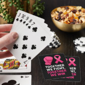Roze Borstkanker Bewustzijn Samen We Vechten Pokerkaarten (Insitu)