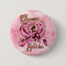 Roze Borstkanker Bewustzijn zwarte vrouw Ronde Button 5,7 Cm
