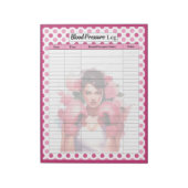 Roze borstkanker Bloeddruk log Notitieblok (Linkerzijde)