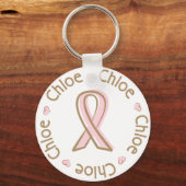 Roze Borstkanker Chloe Sleutelhanger (Voorkant)