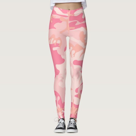 Roze borstkanker Cure Camo Leggings (Voorkant)