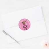 Roze borstkanker Dank u Ronde Sticker (Envelop)