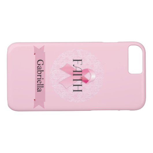 Roze Borstkanker iPhone 7 Hoesjes (Achterkant (Horizontaal))