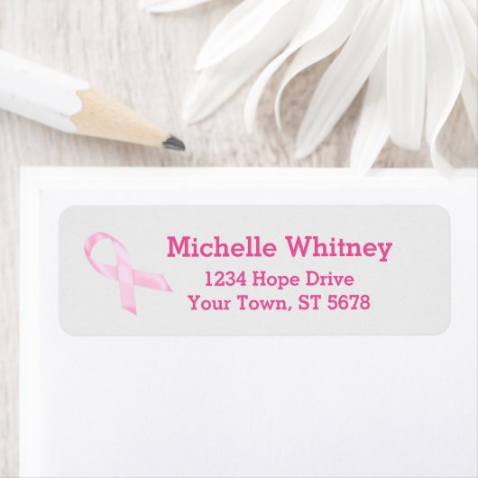 Roze borstkanker lint etiket (Insitu)