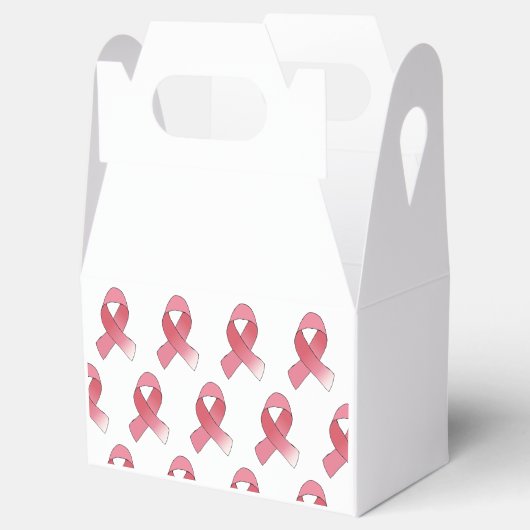 Roze borstkanker linttekening BCA maand Bedankdoosjes (Geopend)