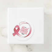 Roze borstkanker linttekening BCA maand Bedankjes Labels (In situ)