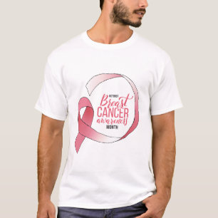 Roze borstkanker linttekening BCA maand T-shirt