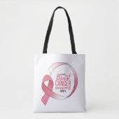 Roze borstkanker linttekening BCA maand Tote Bag (Voorkant)