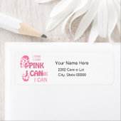 Roze borstkanker loop ik roze ik kan het label ter (Insitu)