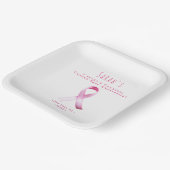 Roze Borstkanker Overlevende Fondsenwervingsfeest Papieren Bordje (Gebogen)