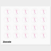 Roze Borstkanker Overlevende Fondsenwervingsfeest Ronde Sticker (Vel)