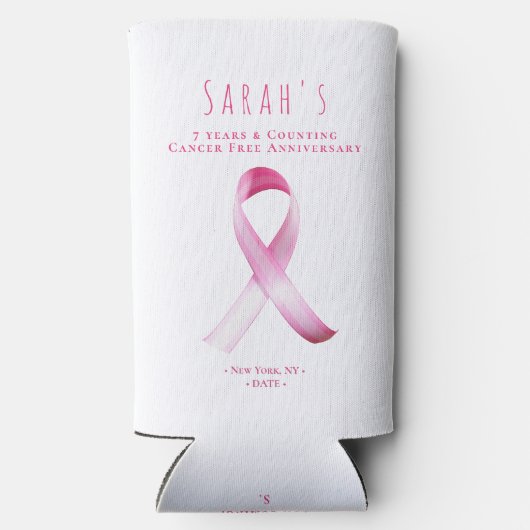 Roze Borstkanker Overlevende Fondsenwervingsfeest Seltzer Blikjeskoeler (Achterkant)