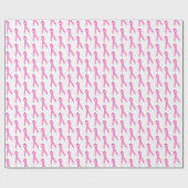 Roze borstkanker Overlevende konijnen Cadeaupapier (Vlak)