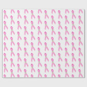 Roze borstkanker Overlevende linten en dagen Cadeaupapier (Vlak)