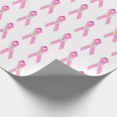 Roze borstkanker Overlevende linten en dagen Cadeaupapier (Hoek)