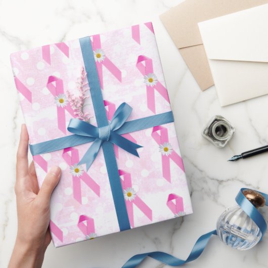 Roze borstkanker Overlevende linten en dagen Cadeaupapier (Geschenken)